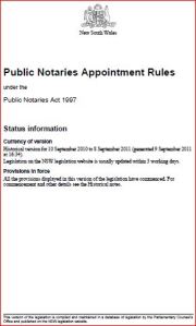 public notaries appointment rules nsw